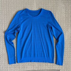lululemon athletica Bright Blue Breeze By Long Sleeve Tee